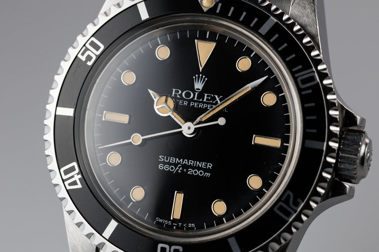 1984 Rolex Submariner 5513 Gloss Dial with Box and Blank Rolex Papers