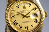 1977 Rolex YG Day Date1803 Matte Champagne Roman 'Buckley' Dial