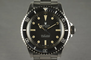1966 Rolex Submariner 5513 Serif Dial with Service Papers