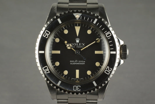 1966 Rolex Submariner 5513 Serif Dial with Service Papers