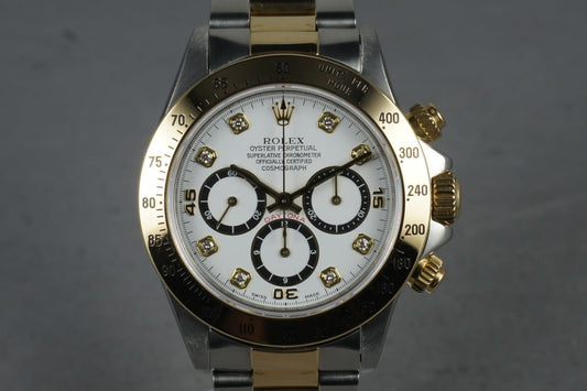 1995 Rolex  Zenith Daytona 16523 with White Diamond dial
