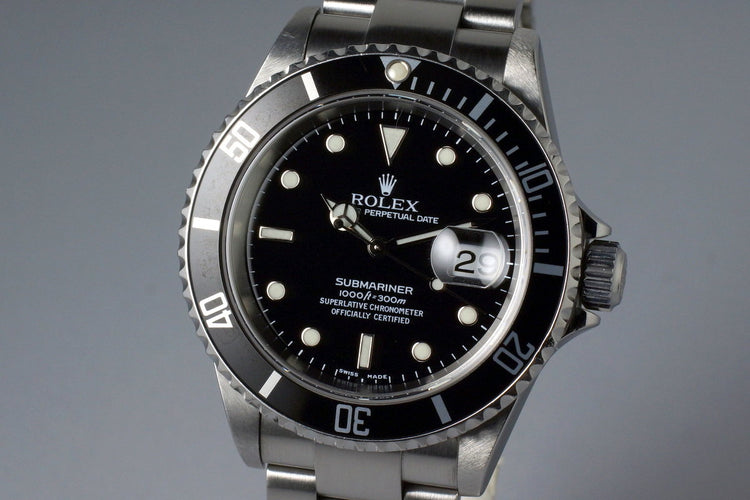 2004 Rolex Submariner 16610 with Box and Papers COMPLETE SET