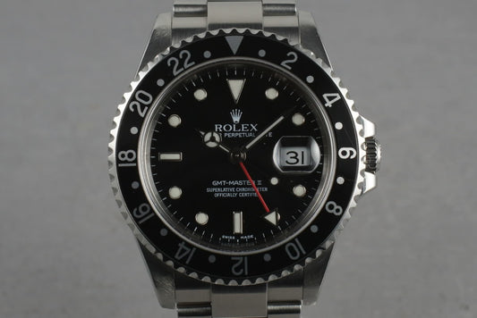 2003 Rolex GMT 16710 No Holes Case with Box and Papers