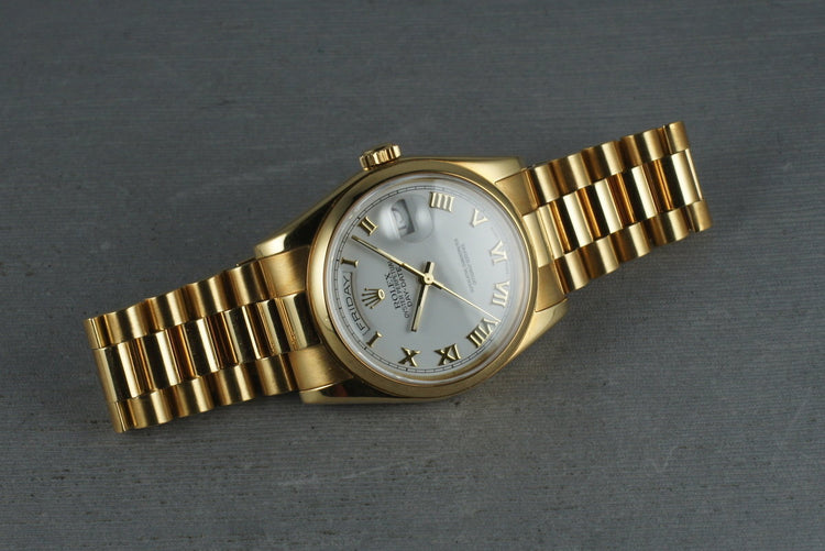 2000 Rolex President 118238 with Smooth bezel aging to a rosy patina