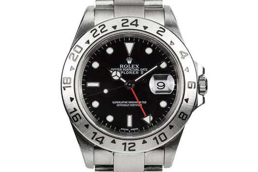 2002 Rolex Explorer II 16570 with Black Dial