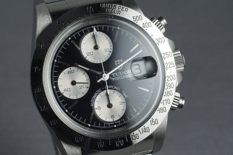 1994 Tudor Chronograph Big Block 79180 with Black Dial and Papers