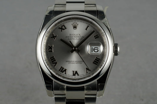 2006 Rolex Mens Datejust 116200 with Box and Papers