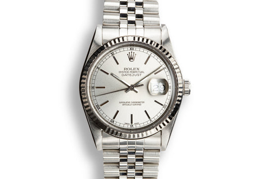 1987 Rolex DateJust 16234 Silver Dial with Box