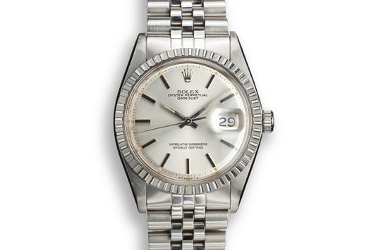 1974 Rolex DateJust 1603 Silver Sigma RAIL DIAL Dial