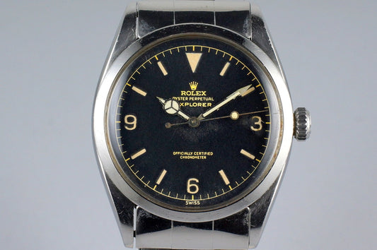1958 Rolex Explorer 1 6610 Gilt Chapter Ring Dial with Original Owner Info