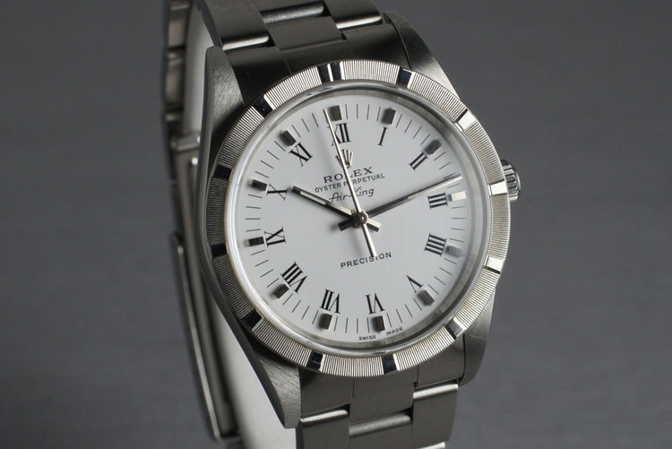 2002 Rolex Air King 14010M with White Roman Dial