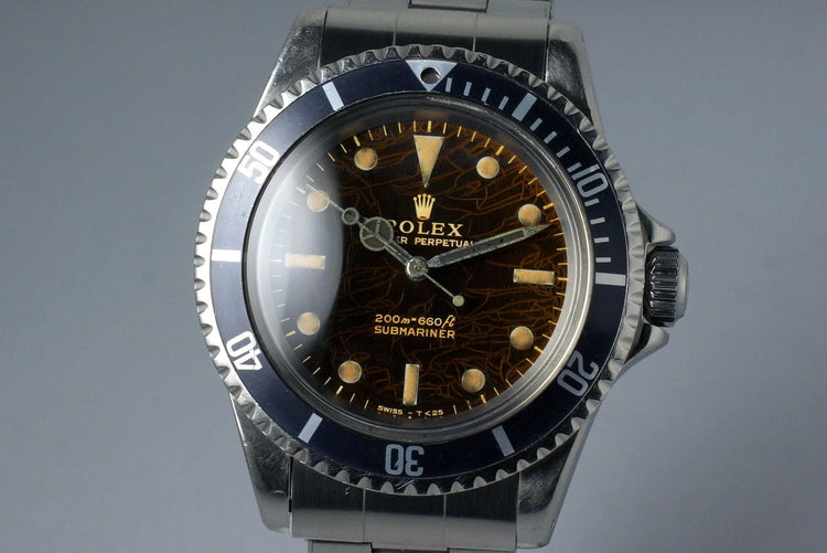 1966 Rolex Submariner 5513 with Tropical Glossy Gilt Dial