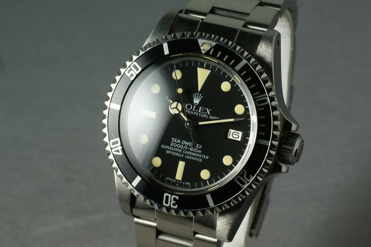 Rolex Sea Dweller 1665 Box and Papers