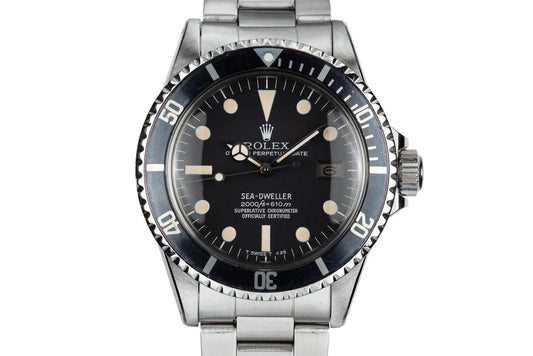 1978 Rolex Sea-Dweller 1665 Rail Dial with Box and Papers