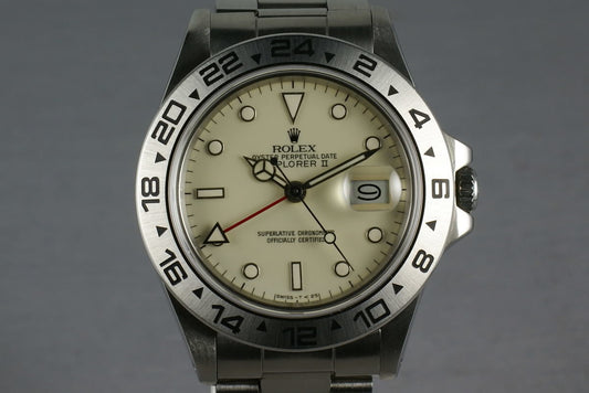 Rolex Explorer II 16550  Cream Rail Dial with service papers