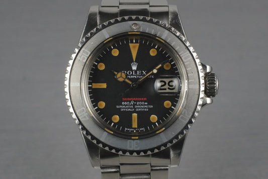 1970 Rolex Red Submariner 1680 Mark 4 Dial