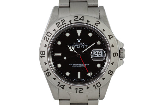 2002 Rolex Explorer II 16570 Black Dial