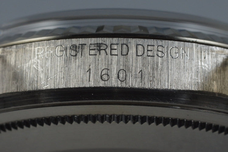 1973 Rolex DateJust 1601 Glossy Black Dial