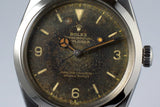 1962 Rolex Explorer 1 1016 Tropical Glossy Gilt Chapter Ring Dial