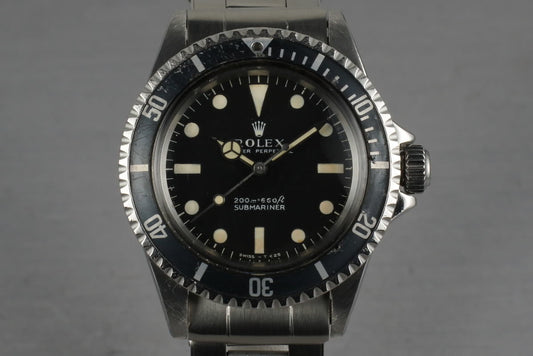 1967 Rolex Submariner 5513 Meters First with 7206 bracelet
