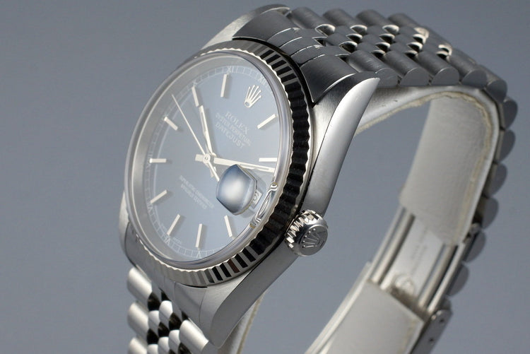 1999 Rolex DateJust 16234 Blue Dial