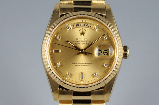 1989 Rolex YG Day-Date 18238 with RSC Papers