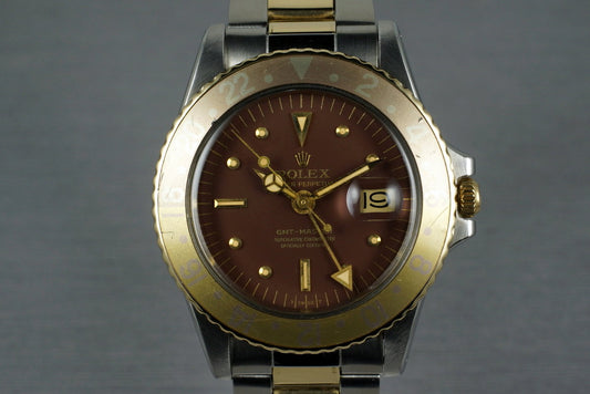 1972 Rolex Two Tone GMT 1675 with Root Beer Dial