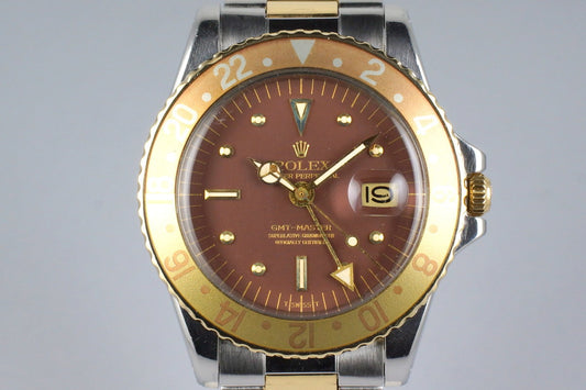 1975 Rolex Two Tone GMT 1675 Root Beer Dial