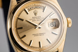 1963 Rolex 18K YG Day-Date 1802 SWISS Only Champagne Dial with 2019 Service Papers