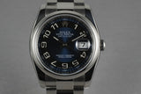 2007 Rolex Datejust  116200 with Blue and Black Arabic Dial