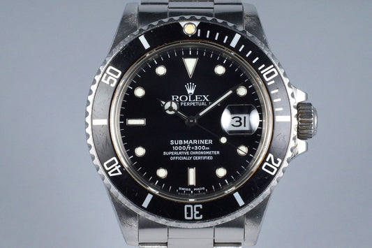 1986 Rolex Submariner 16800 Service Dial