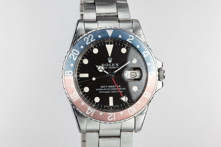 1968 Rolex GMT-Master 1675 "Pepsi" with Box and Double Punch Papers