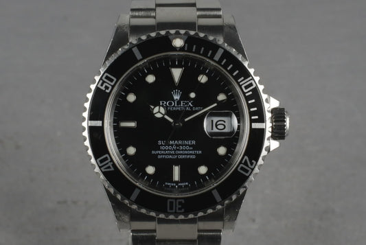 2002 Rolex Submariner 16610 with Box and Papers