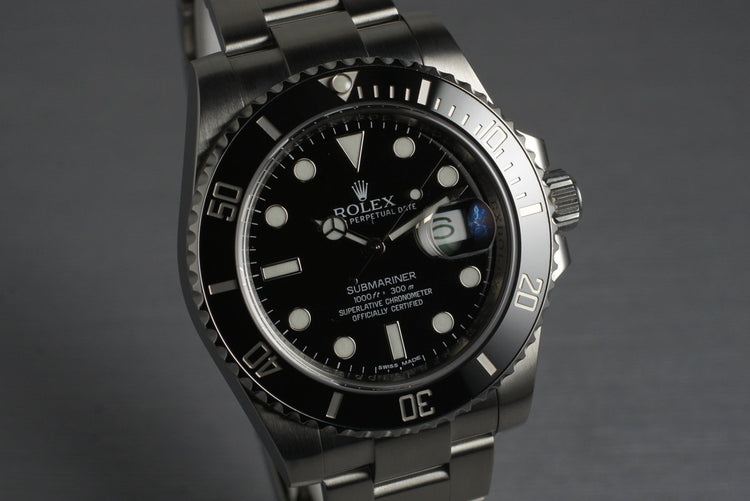 2012 Rolex Submariner 116610 with Box and Papers