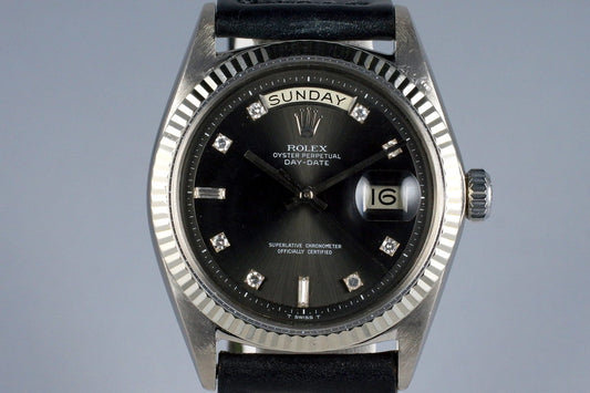 1964 Rolex WG Day-Date 1803 Factory Gray Diamond Dial