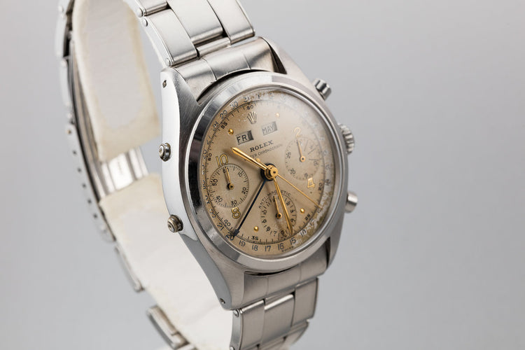 1952 Rolex Dato-Compax Jean-Claude Killy Chronograph 6036 Cream Dial with Service Papers