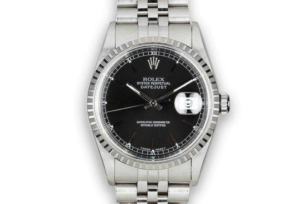 1997 Rolex DateJust 16220 Black Dial