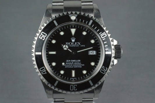 1999 Rolex Sea Dweller 16600 with Box and Papers
