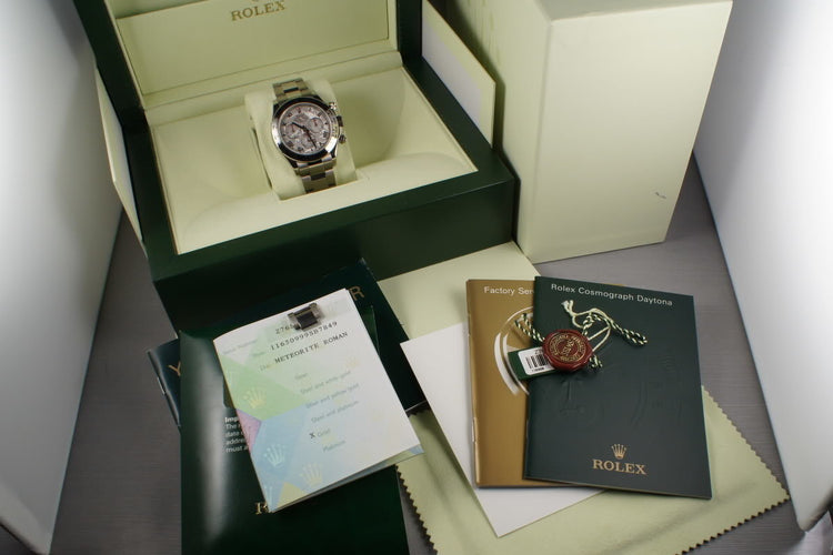 Rolex WG Daytona 116509 Box and Papers and Meteorite Dial