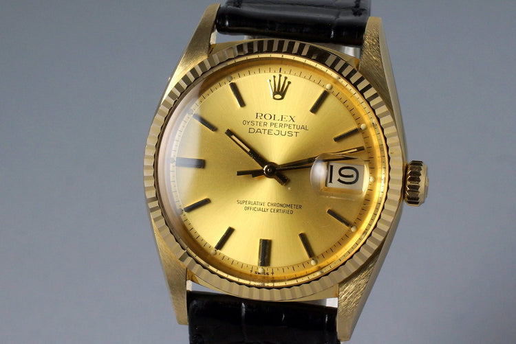 1978 YG Rolex DateJust 1601 with Champagne Dial