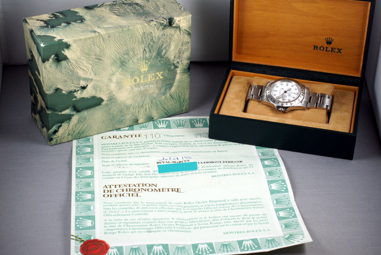 1999 Rolex Explorer II 16570 White Dial with Box and Papers
