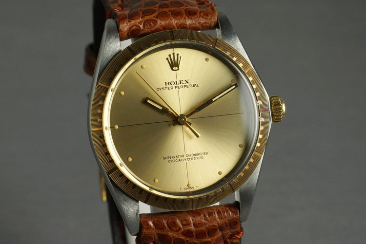 1969 Rolex Two Tone Oyster Perpetual 1038 Zephyr Dial and Bezel