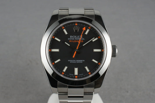 2007 Rolex Milgauss 116400 with Box and Papers