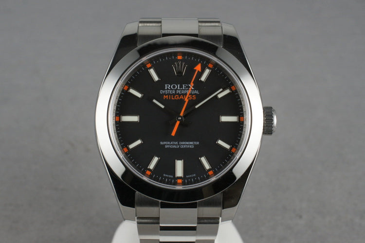 2007 Rolex Milgauss 116400 with Box and Papers