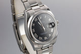 2009 Rolex DateJust 116200 Black No Lume Roman Numeral Dial with Box and Papers
