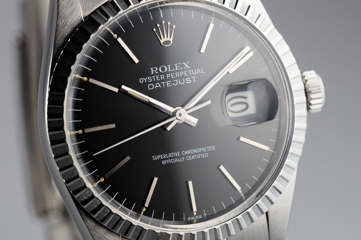 ROLEX 16014 16030 DATEJUST 文字盤 Dial　#24 HQ Milton - 1983 Rolex DateJust 16030 black dial with Box and