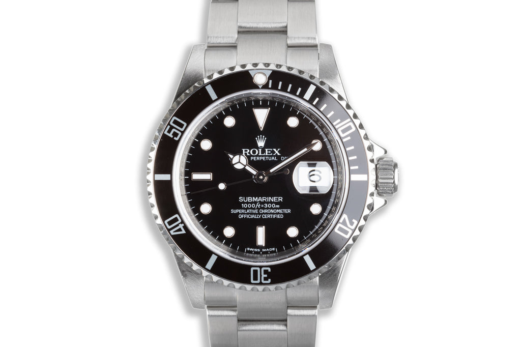 HQ Milton 2007 Rolex Submariner 16610 Box, Card, Service Box