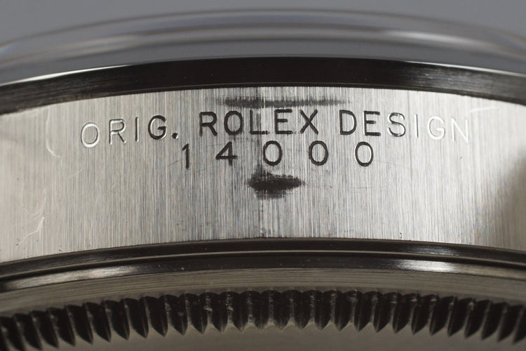 2000 Rolex Air-King 14000 Black Dial