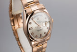 2000 Rolex 18K Rose Gold Day-Date 118205 Silver Diamond Dial with Box and Papers