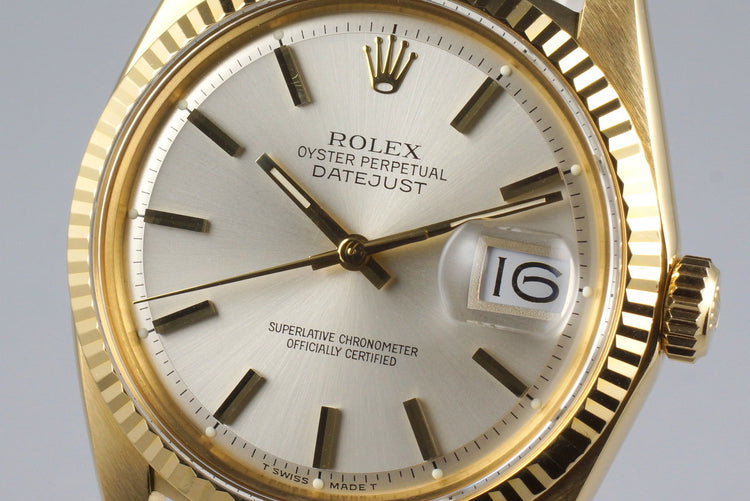 1971 YG Rolex DateJust 1601 with Silver Dial